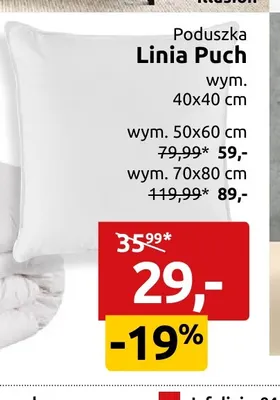 Poduszka Linia Puch 70x80 cm promocja w Black Red White
