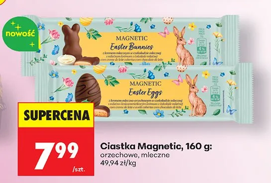 Ciastka Easter Bunnies mleczne promocja w Biedronka