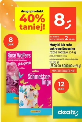 Motylki lub róże cukrowe różne rodzaje promocja w Dealz