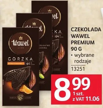 Czekolada Wawel Premium 90g wybrane rodzaje 13251 promocja w Selgros