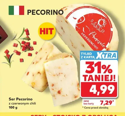 Ser Pecorino z czerwonym chili Sacco promocja w Kaufland