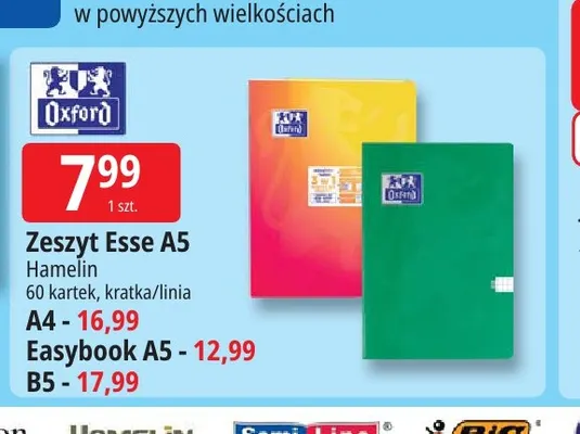Zeszyt Esse A4 Oxford promocja w Leclerc