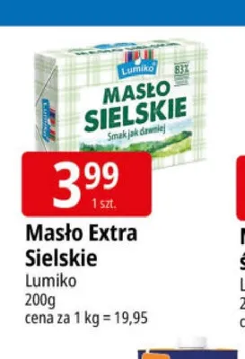 Masło Extra Sielskie Lumiko promocja w Leclerc