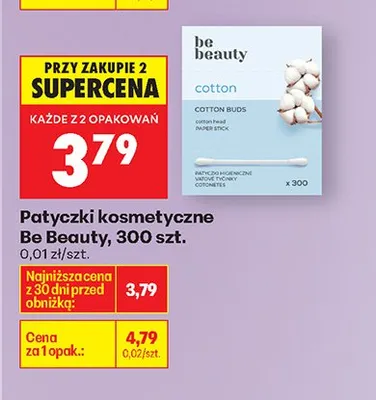 Patyczki kosmetyczne cotton promocja w Biedronka