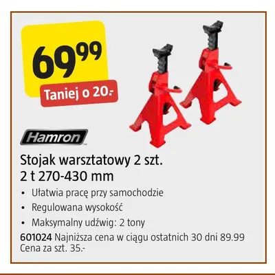 Stojak warsztatowy 2 t 270-430 mm 2-pak Hamron promocja w Jula