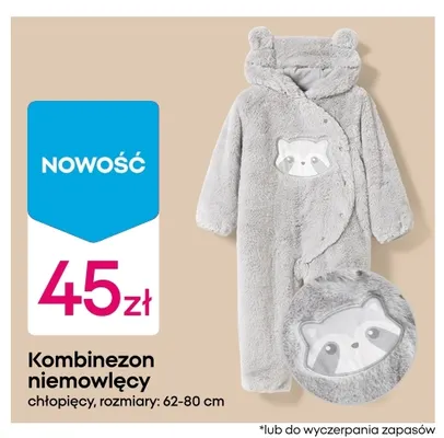 Kombinezon niemowlęcy chłopięcy promocja w Pepco