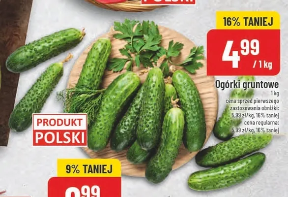 Ogórki gruntowe promocja w POLOmarket
