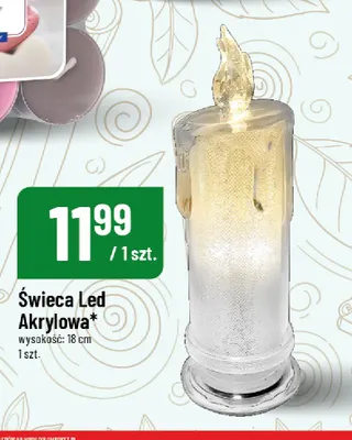 Świeca LED akrylowa promocja w POLOmarket