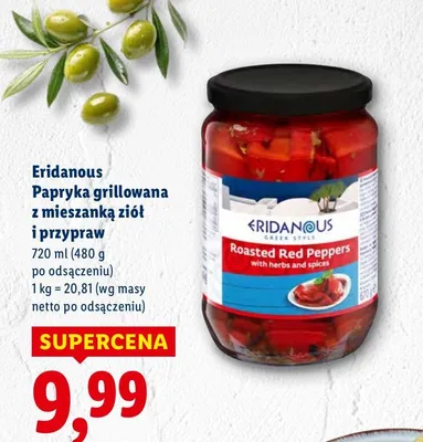 Papryka Eridanous grillowana z mieszanką ziół i przypraw promocja w Lidl