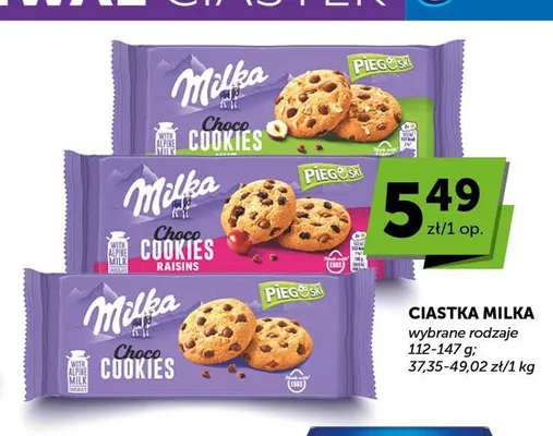 Ciastka Milka Pieguski Choco Cookies promocja w Groszek