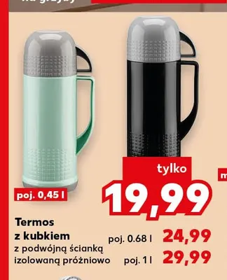 Termos z kubkiem z podwójną ścianką izolowaną próżniowo 0,45 l promocja w Kaufland