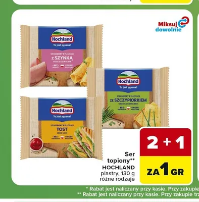 Ser topiony Hochland ze szczypiorkiem promocja w Carrefour Express
