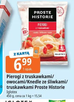Knedle ze śliwkami Proste Historie Iglotex promocja w Leclerc