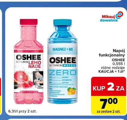 Napój funkcjonalny Oshee Vitamin Lemonade promocja w Carrefour Express
