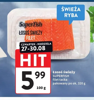 Łosoś świeży SuperFish promocja w Intermarche