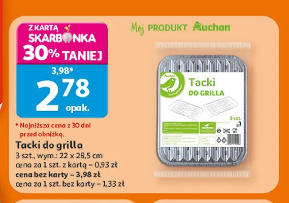 Tacki do grilla Auchan promocja w Auchan
