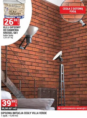 GIPSOWA IMITACJA CEGŁY VILLA VERDE promocja w Merkury Market