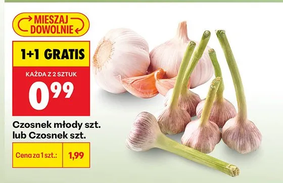 Czosnek młody promocja w Biedronka