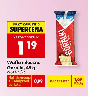 Wafle mleczne promocja w Biedronka