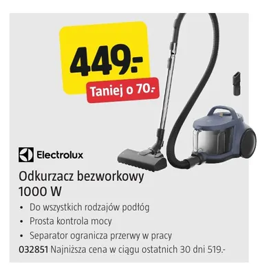 Odkurzacz bezworkowy Electrolux promocja w Jula