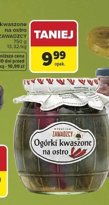 Ogórki kwaszone na ostro Bracia Zawadzcy promocja w Carrefour