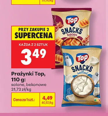 Prażynki Top solone promocja w Biedronka