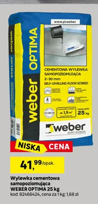 Wylewka cementowa samopoziomująca Weber Optima promocja w Leroy Merlin