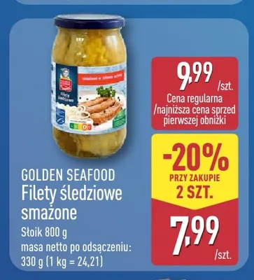 Filety śledziowe smażone Golden Seafood promocja w Aldi