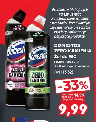 Żel do WC Domestos Zero Kamienia Lime promocja w Kaufland