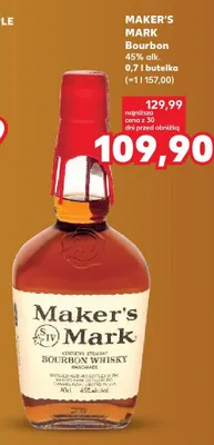 Bourbon Maker's Mark 45% alk. promocja w Kaufland