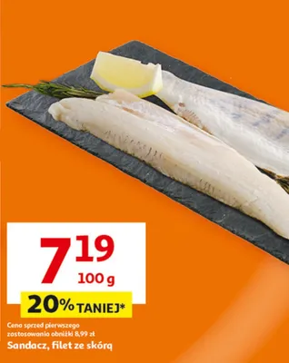 Sandacz, filet ze skórą promocja w Auchan