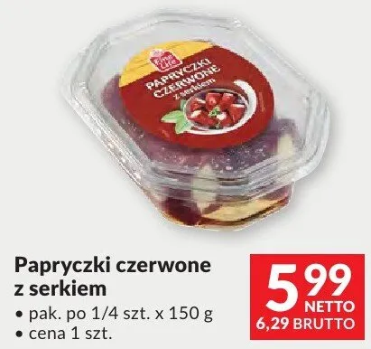 Papryczki czerwone z serkiem Fine Life promocja w Makro