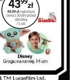 Grogu na ramię Disney 14cm promocja w Dzień Dziecka