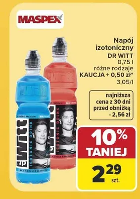 Napój izotoniczny Dr Witt Red Orange promocja w Carrefour Market