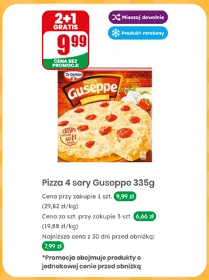 Pizza 4 sery Dr. Oetker Guseppe promocja w Dino