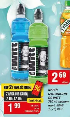 Napój izotoniczny Dr Witt 750ml wybrany asortyment MWS promocja w Chorten
