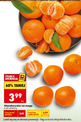 Mandarynka na wagę promocja w Biedronka