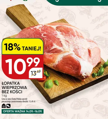 Łopatka wieprzowa z kością promocja w Chata Polska