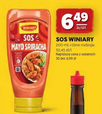 Sos Mayo Sriracha Winiary promocja w Stokrotka