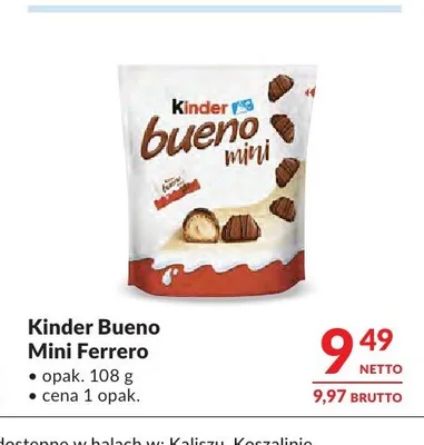 Wafelki Kinder Bueno Mini Ferrero promocja w Makro