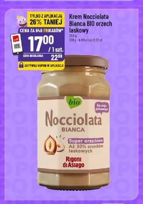 Krem Nocciolata Bianca BIO Rigoni di Asiago promocja w POLOmarket