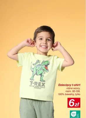 Dziecięcy t-shirt 100% bawełny rozm. 92-128 promocja w KiK
