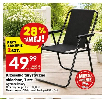 Krzesełko turystyczne składane promocja w Twój Market