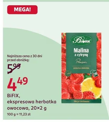 Ekspresowa herbatka owocowa promocja w Rossmann