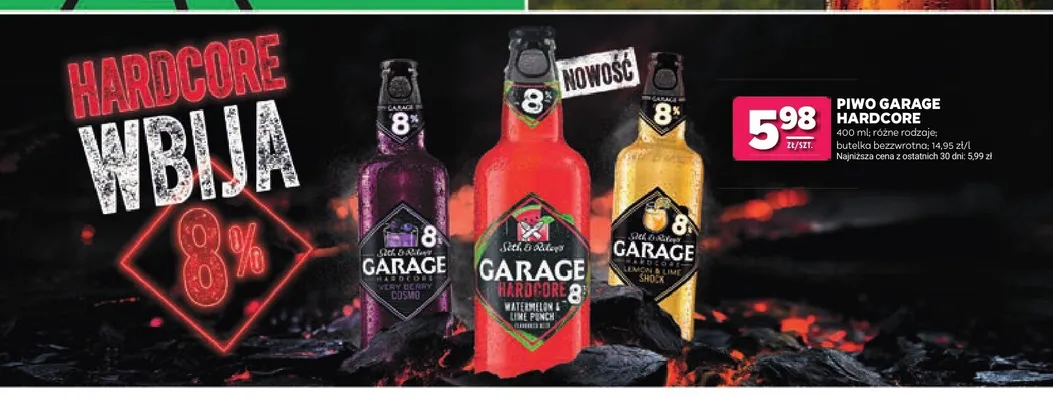 Piwo Garage Hardcore Lemon & Lime Shock promocja w Stokrotka