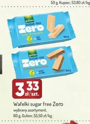 Wafelki sugar free Zero czekoladowe Gullon promocja w Avita