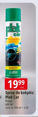 Spray do kokpitu Plak Car promocja w Leclerc
