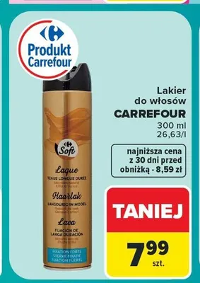 Lakier do włosów Carrefour promocja w Carrefour Market