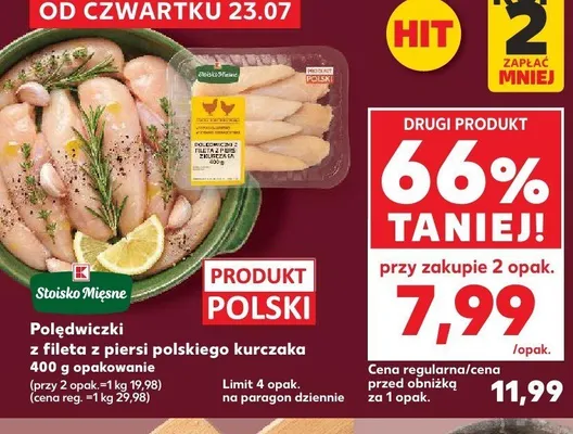 Polędwiczki z fileta z piersi polskiego kurczaka Stoisko Mięsne promocja w Kaufland