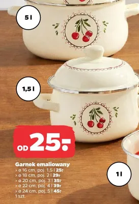 Garnek emaliowany Florina ø24cm promocja w Netto